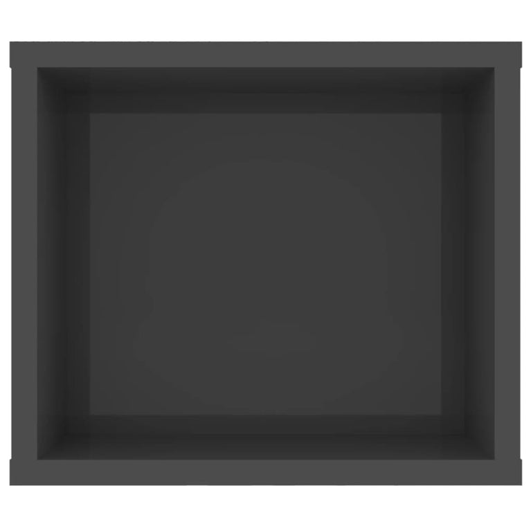 Tv-hangmeubel 100x30x26,5 cm bewerkt hout hoogglans grijs