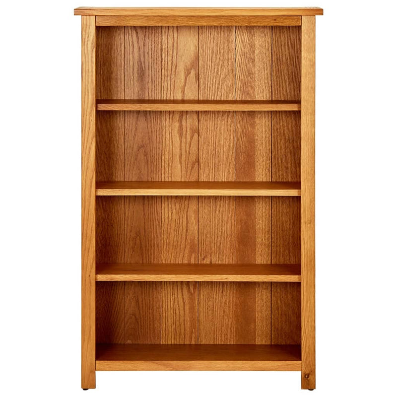 Boekenkast met 4 schappen 70x22x110 cm massief eikenhout