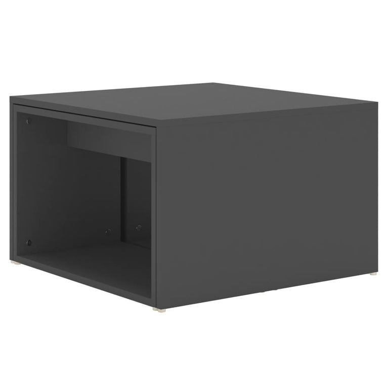 3-delige Salontafelset 60x60x38 cm bewerkt hout grijs