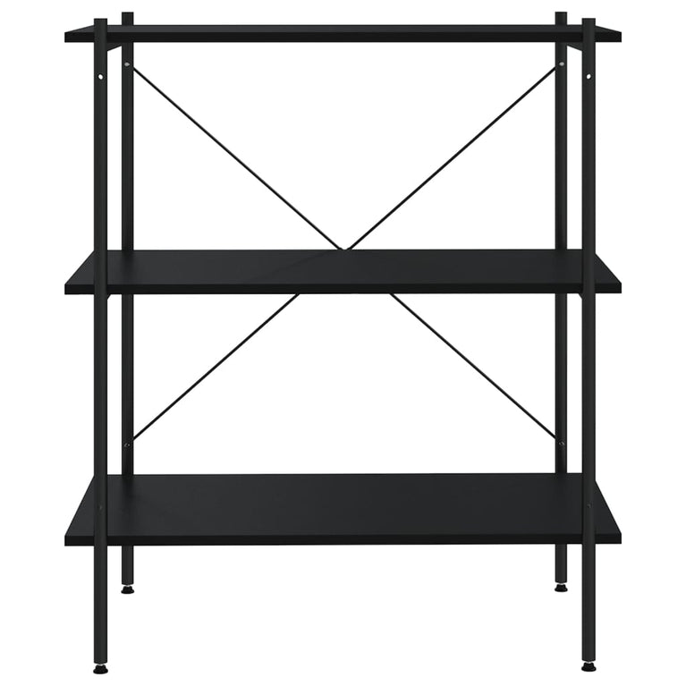 Opbergrek 3-laags 80x40x92 cm zwart