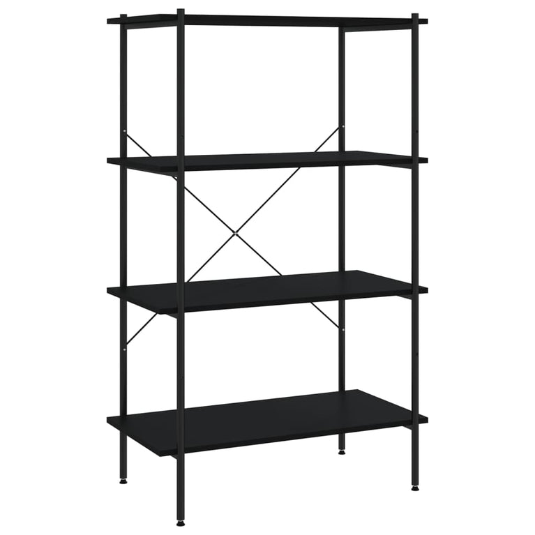 Opbergrek 4-laags 80x40x130 cm zwart