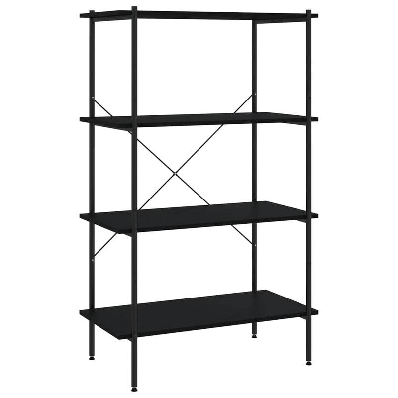 Opbergrek 4-laags 80x40x130 cm zwart