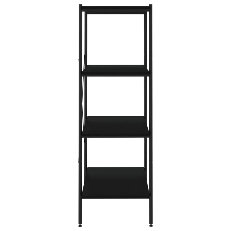 Opbergrek 4-laags 80x40x130 cm zwart