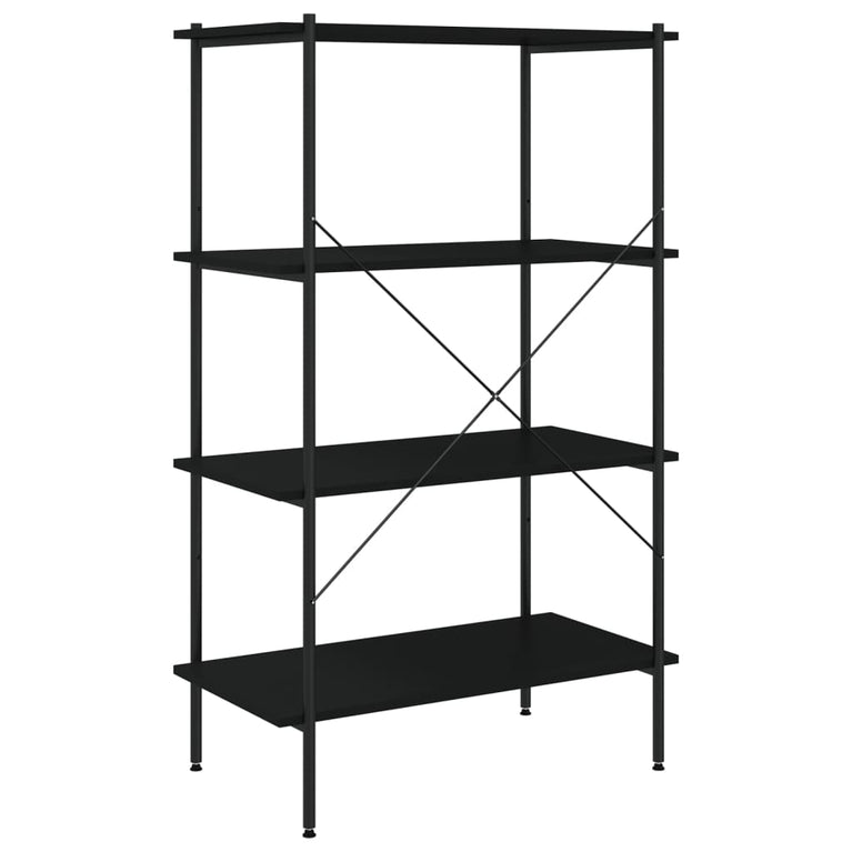 Opbergrek 4-laags 80x40x130 cm zwart