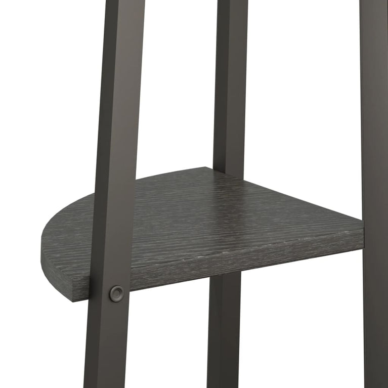 Hoekkastje met 5 schappen 45,5x31,5x180 cm zwart
