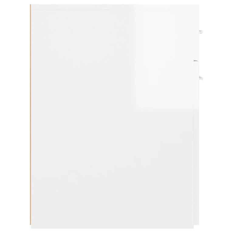 Apothekerskast 20x45,5x60 cm bewerkt hout hoogglans wit