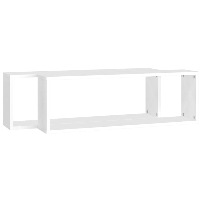 Wandschappen kubus 2 st 80x15x26,5 cm spaanplaat wit