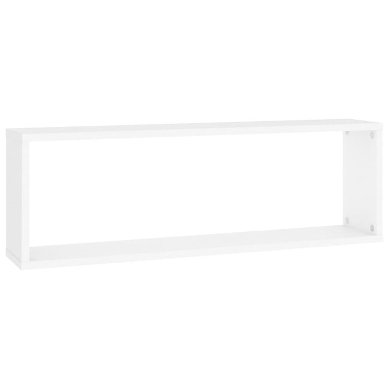 Wandschappen kubus 2 st 80x15x26,5 cm spaanplaat wit