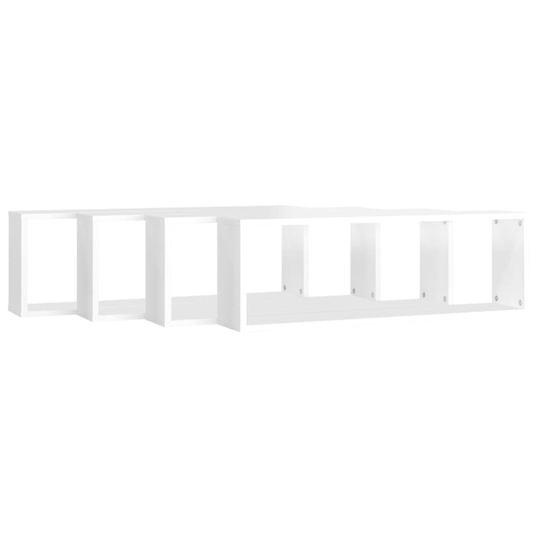 Wandschappen kubus 4 st 80x15x26,5 cm spaanplaat hoogglans wit