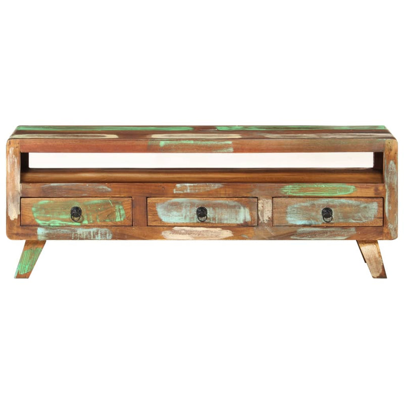 Tv-meubel 110x30x40 cm massief gerecycled hout meerkleurig