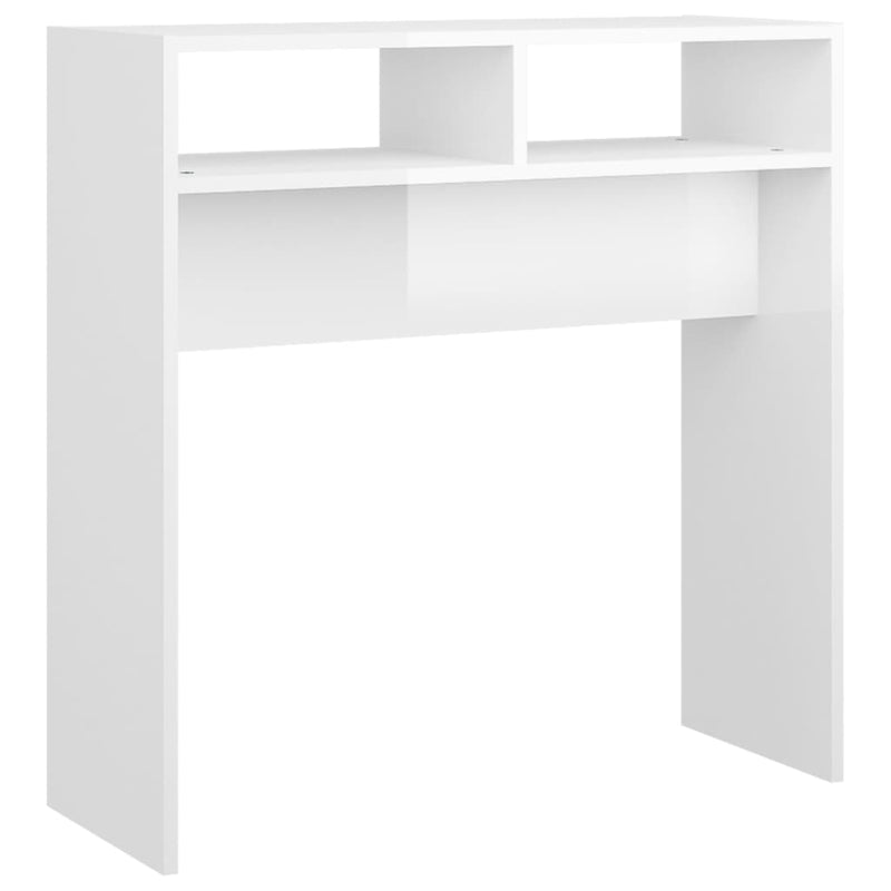 Wandtafel 78x30x80 cm spaanplaat hoogglans wit