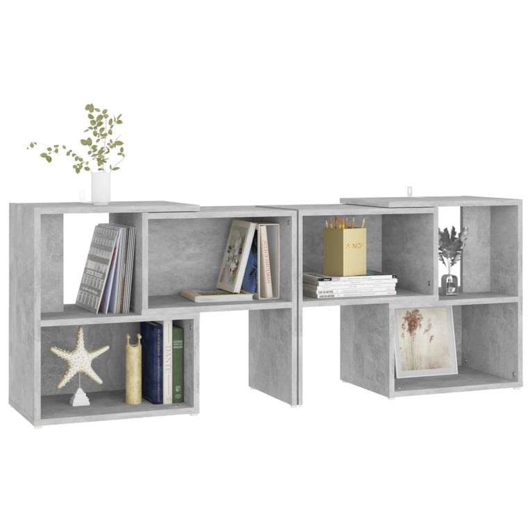 Tv-meubel meubel 104x30x52 cm bewerkt hout betongrijs