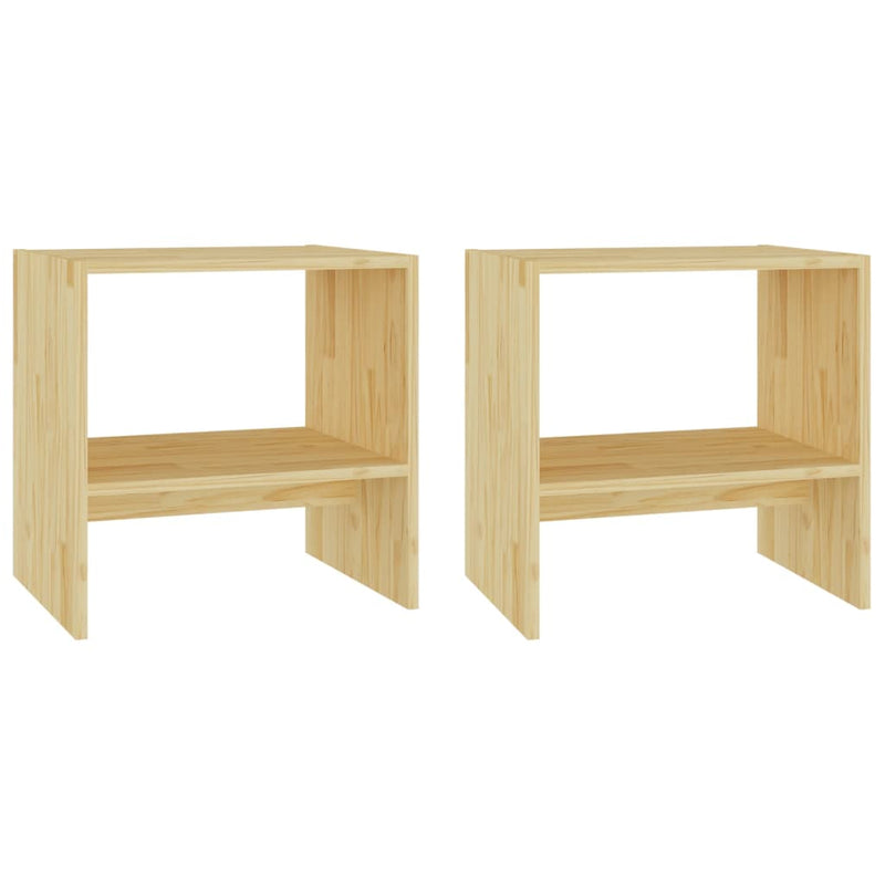 Nachtkastjes 2 st 40x30,5x40 cm massief grenenhout