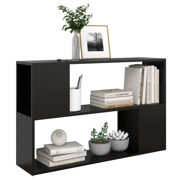 Boekenkast 100x24x63 cm spaanplaat zwart
