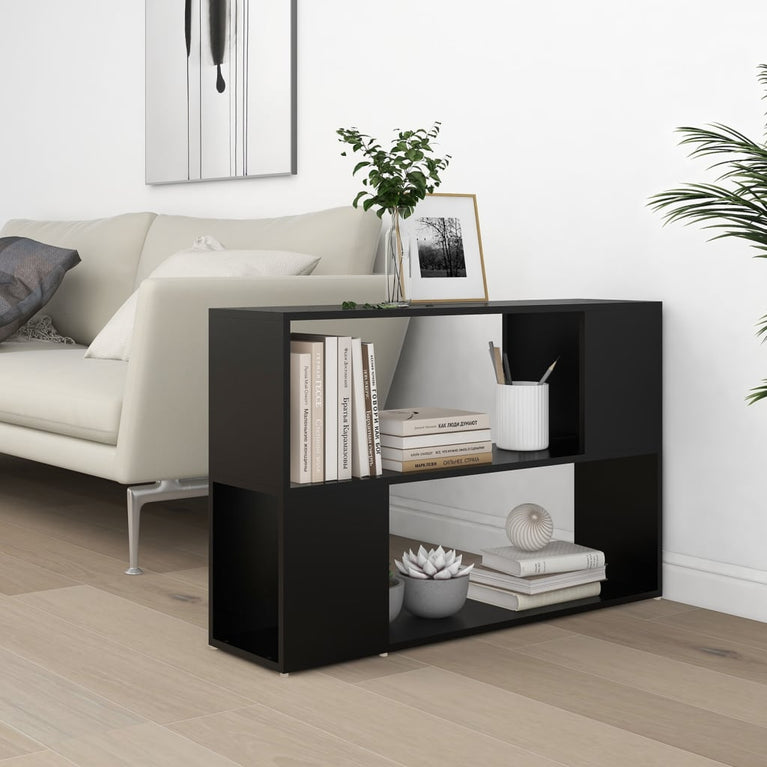 Boekenkast 100x24x63 cm spaanplaat zwart
