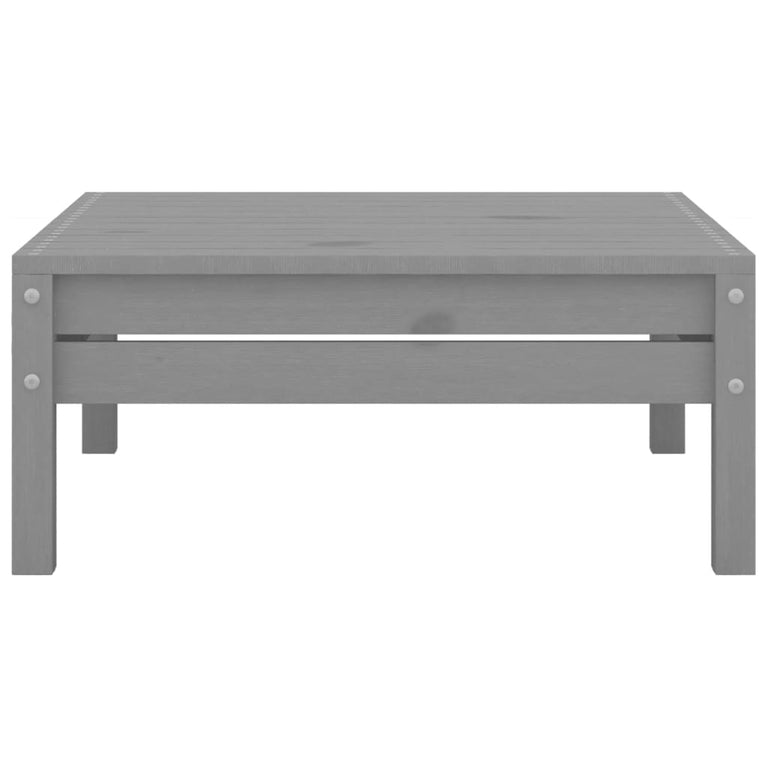 3-delige Loungeset massief grenenhout grijs