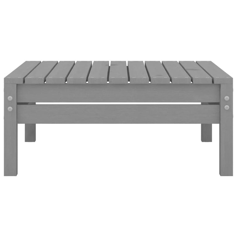 3-delige Loungeset massief grenenhout grijs