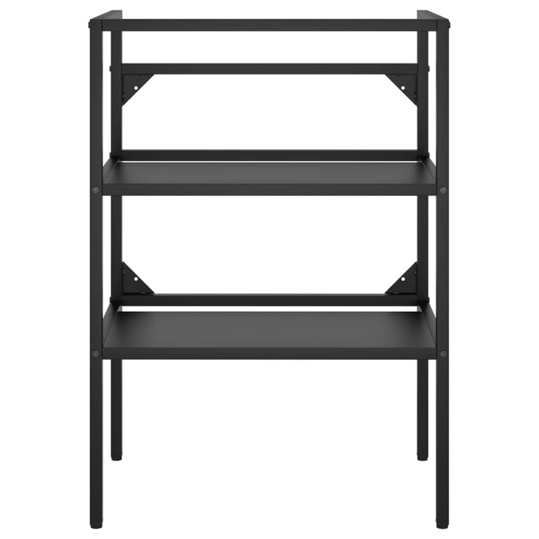 Wastafelframe 59x38x83 cm ijzer zwart