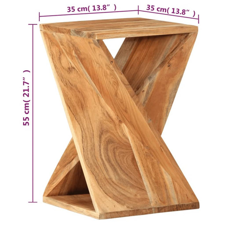 Bijzettafel 35x35x55 cm massief acaciahout