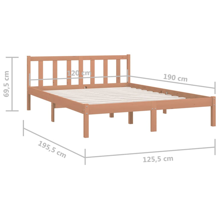 Bedframe grenenhout honingbruin 120x190 cm