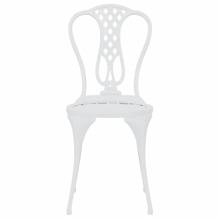 3-delige Bistroset gietaluminium wit