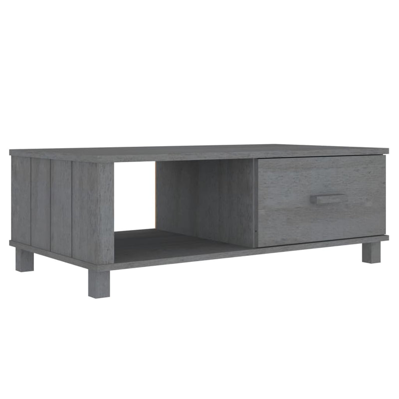 Salontafel HAMAR 100x55x35 cm massief grenenhout donkergrijs