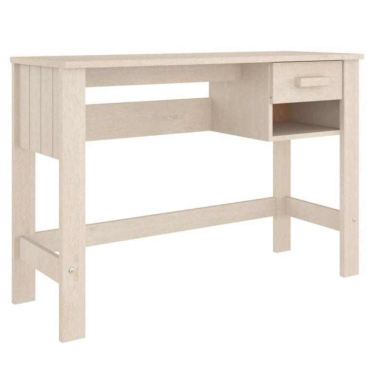 Bureau HAMAR 110x40x75 cm massief grenenhout honingbruin