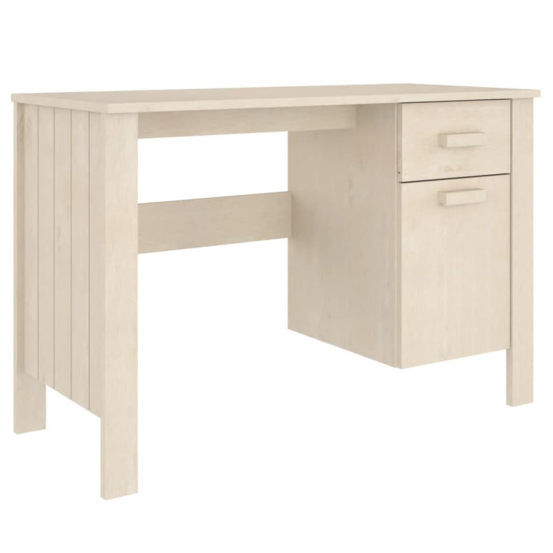 Bureau HAMAR 113x50x75 cm massief grenenhout honingbruin