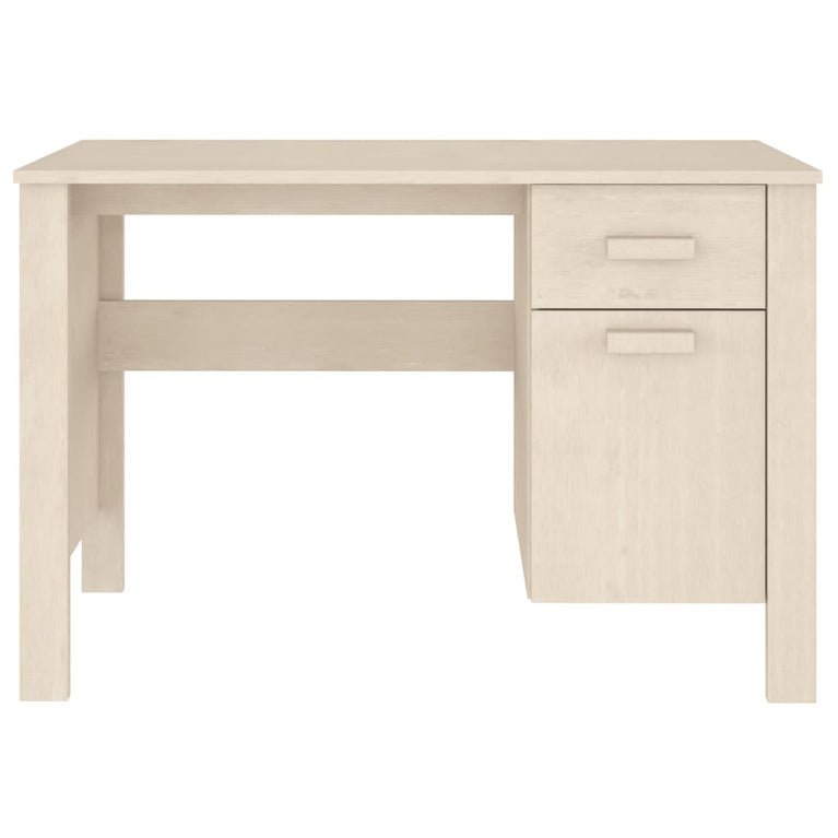 Bureau HAMAR 113x50x75 cm massief grenenhout honingbruin