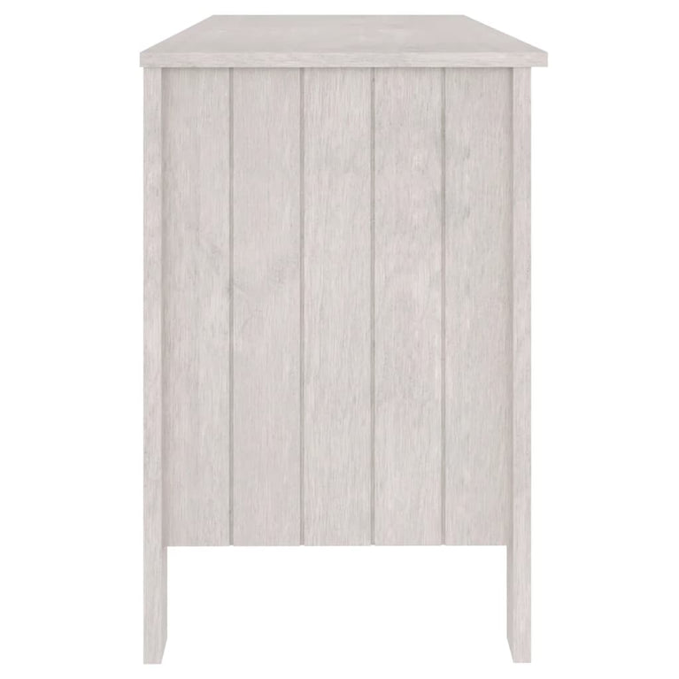 Bureau HAMAR 113x50x75 cm massief grenenhout wit