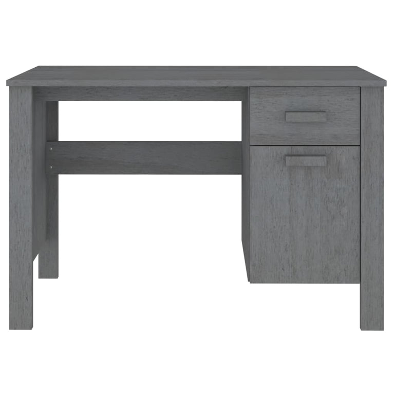 Bureau HAMAR 113x50x75 cm massief grenenhout donkergrijs