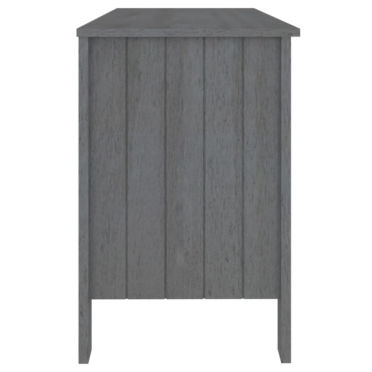 Bureau HAMAR 113x50x75 cm massief grenenhout donkergrijs