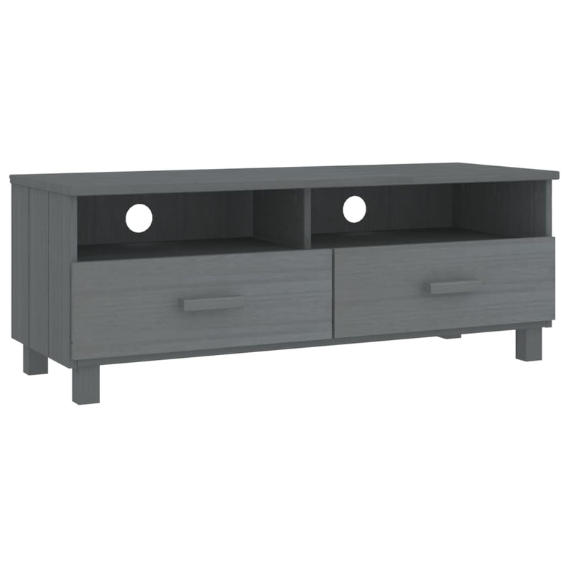 Tv-meubel HAMAR 106x40x40 cm massief grenenhout donkergrijs