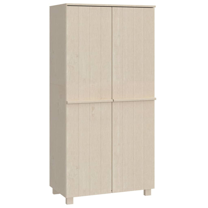 Kledingkast HAMAR 89x50x180 cm massief grenenhout honingbruin
