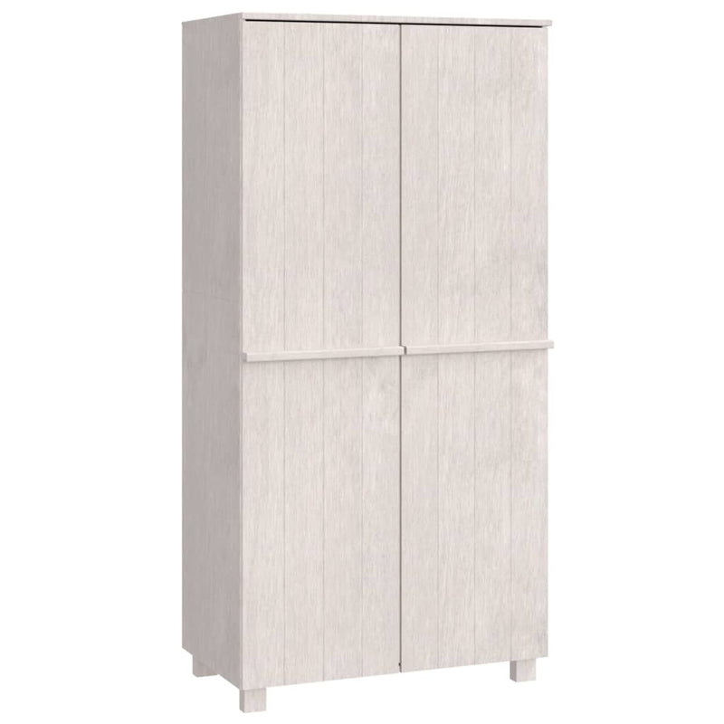 Kledingkast HAMAR 89x50x180 cm massief grenenhout wit