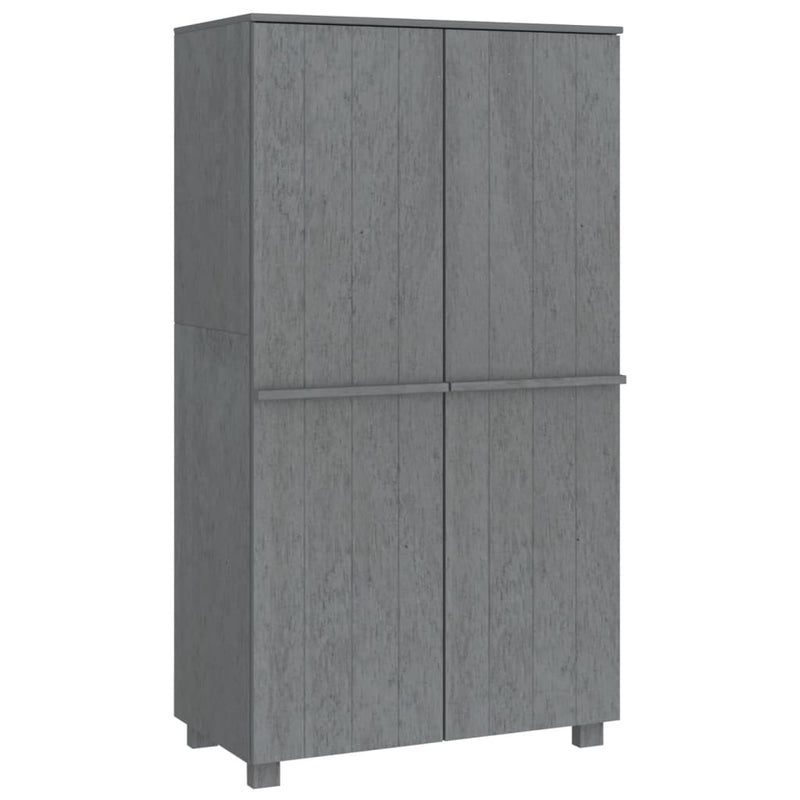 Kledingkast HAMAR 89x50x180 cm massief grenenhout donkergrijs