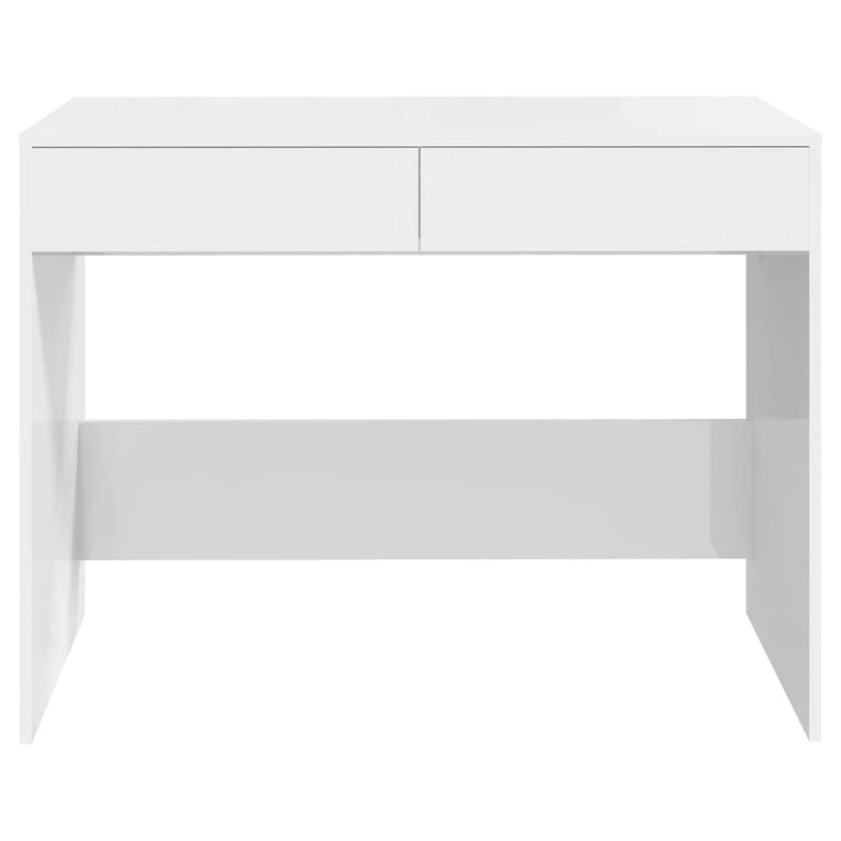 Bureau 101x50x76,5 cm spaanplaat hoogglans wit