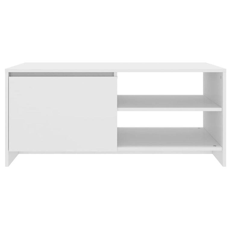 Salontafel 102x50x45 cm bewerkt hout wit