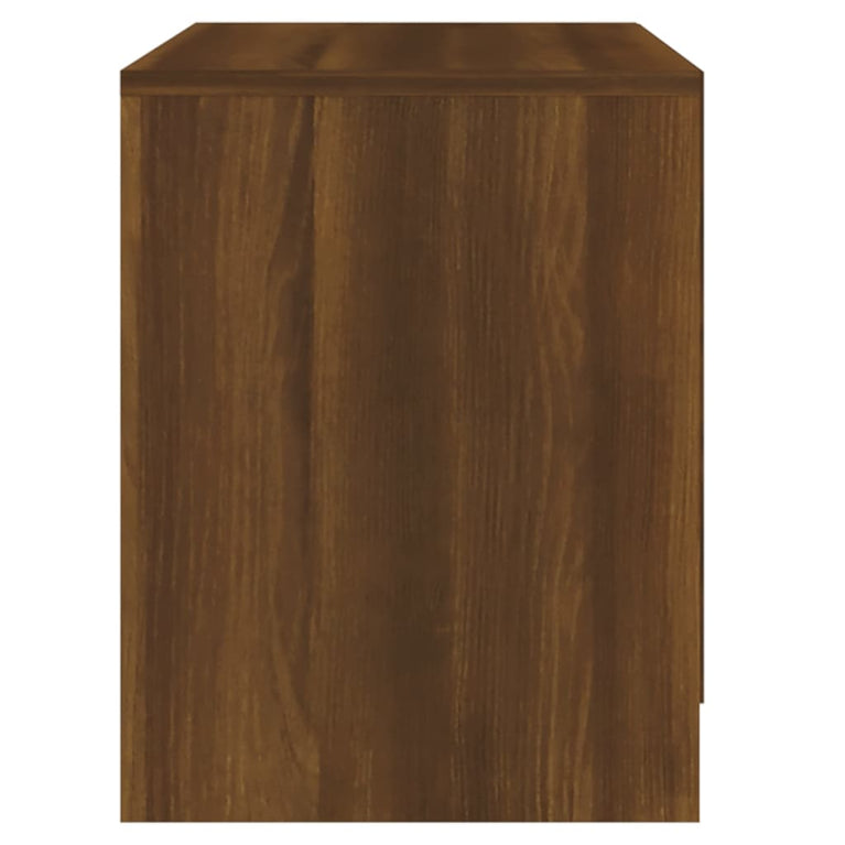 Nachtkastjes 2 st 45x34,5x44,5 cm bewerkt hout bruin eikenkleur