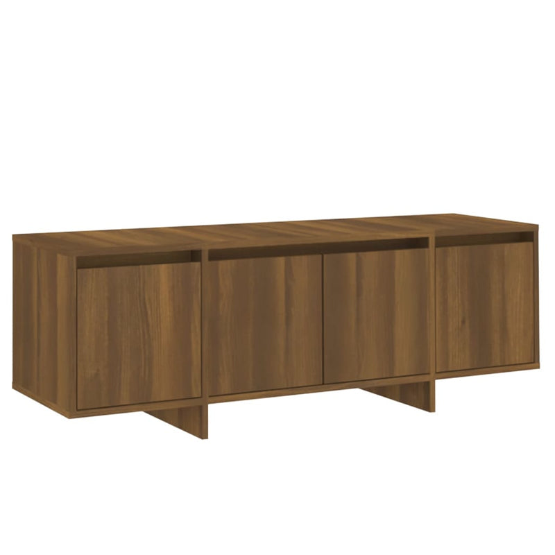 Tv-meubel 120x30x40,5 cm bewerkt hout bruin eikenkleur