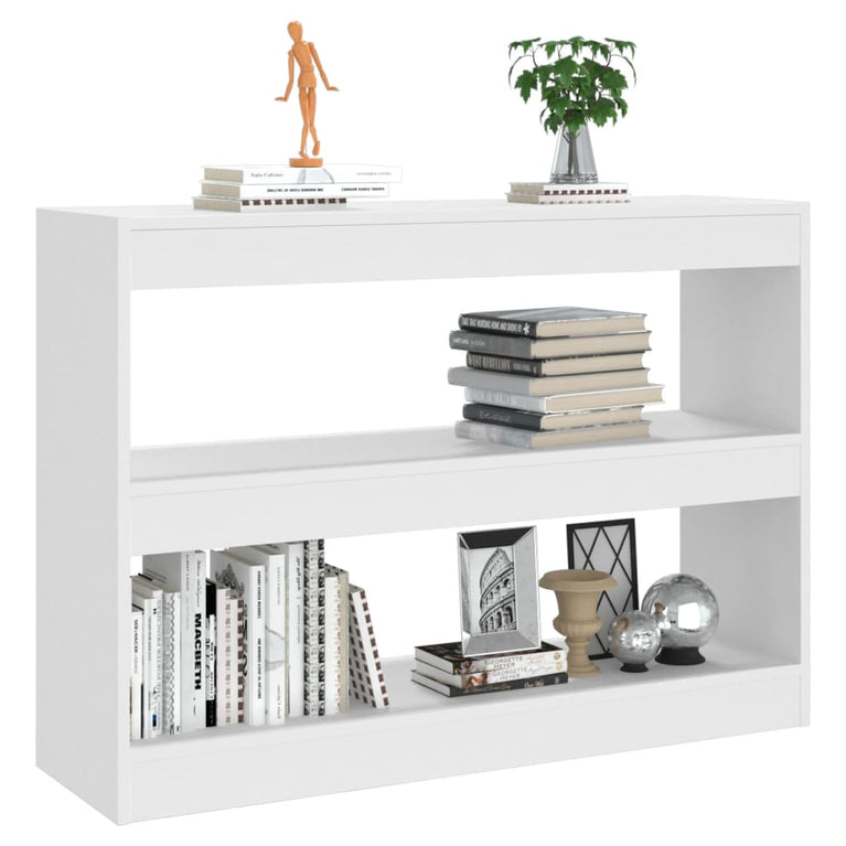 Boekenkast/kamerscherm 100x30x72 cm wit