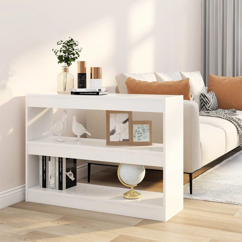 Boekenkast/kamerscherm 100x30x72 cm wit