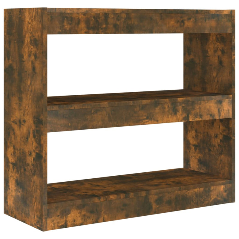 Boekenkast/kamerscherm 80x30x72 cm gerookt eikenkleurig