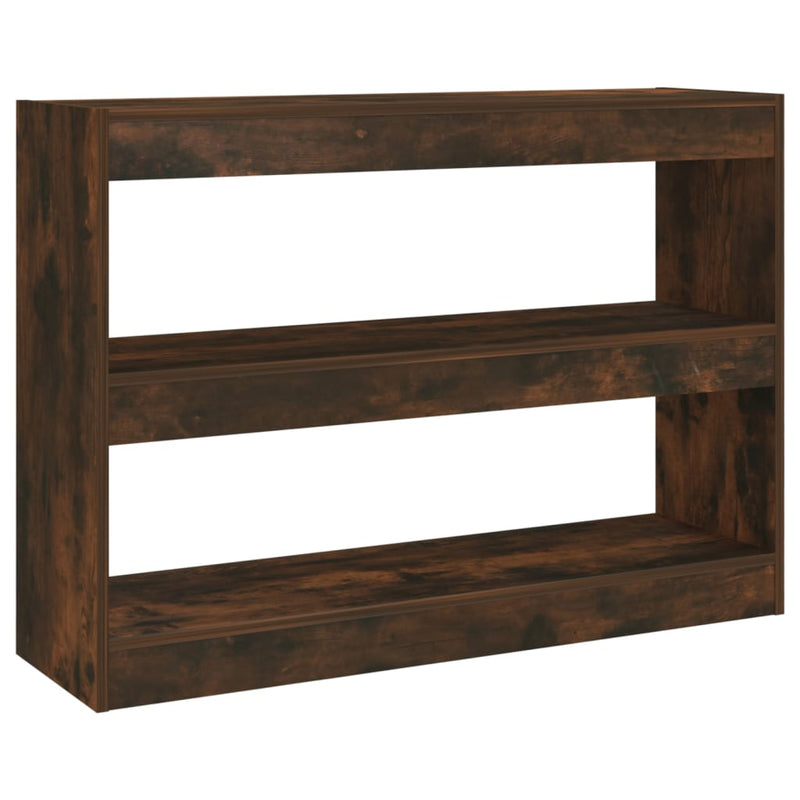 Boekenkast/kamerscherm 100x30x72 cm gerookt eikenkleurig