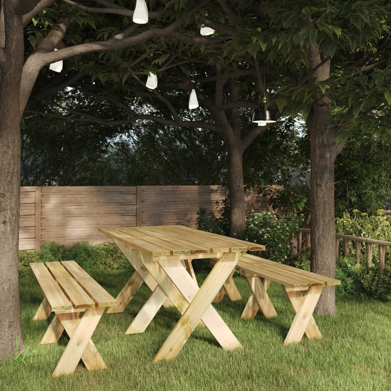 Tuintafel 160x73x70 cm geïmpregneerd grenenhout
