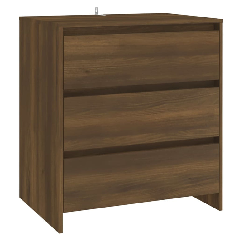 3 st Dressoirs bewerkt hout bruin eikenkleur