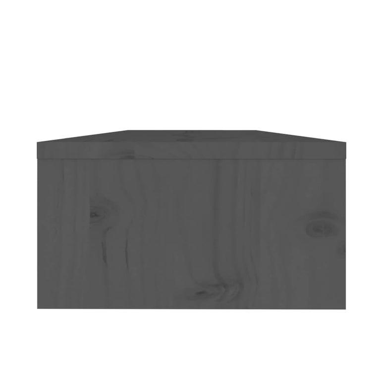 Monitorstandaard 50x24x13 cm massief grenenhout grijs