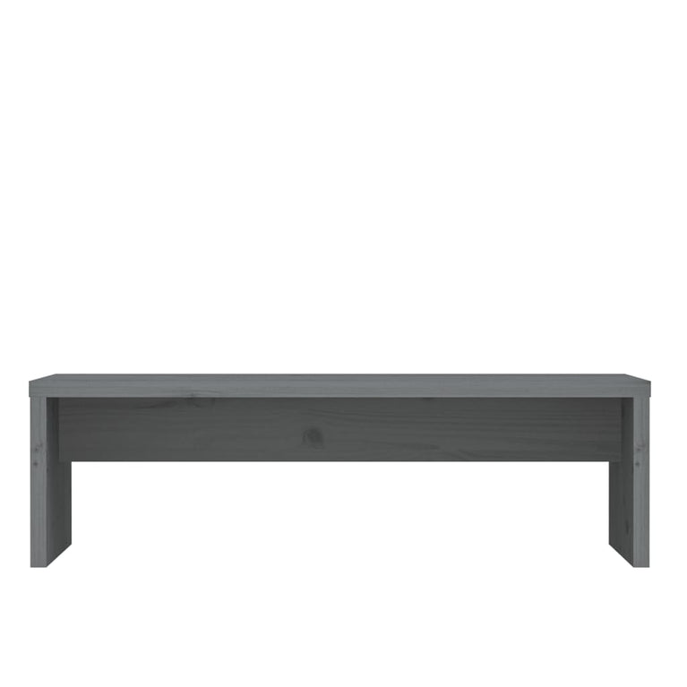Monitorstandaard 50x27x15 cm massief grenenhout grijs
