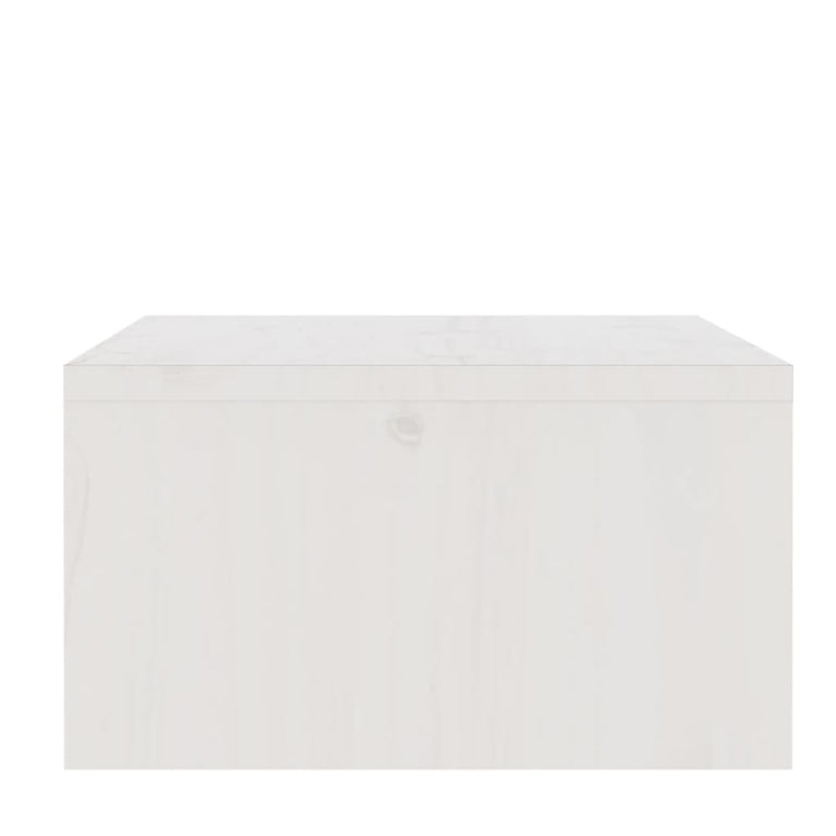 Monitorstandaard 100x27x15 cm massief grenenhout wit