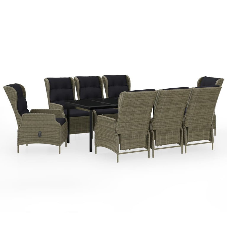 9-delige Tuinset bruin